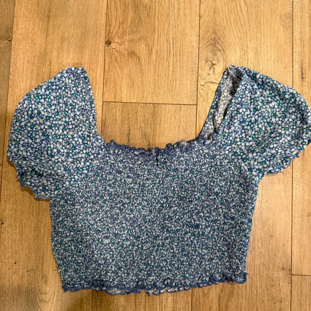 Aerie floral cropped top